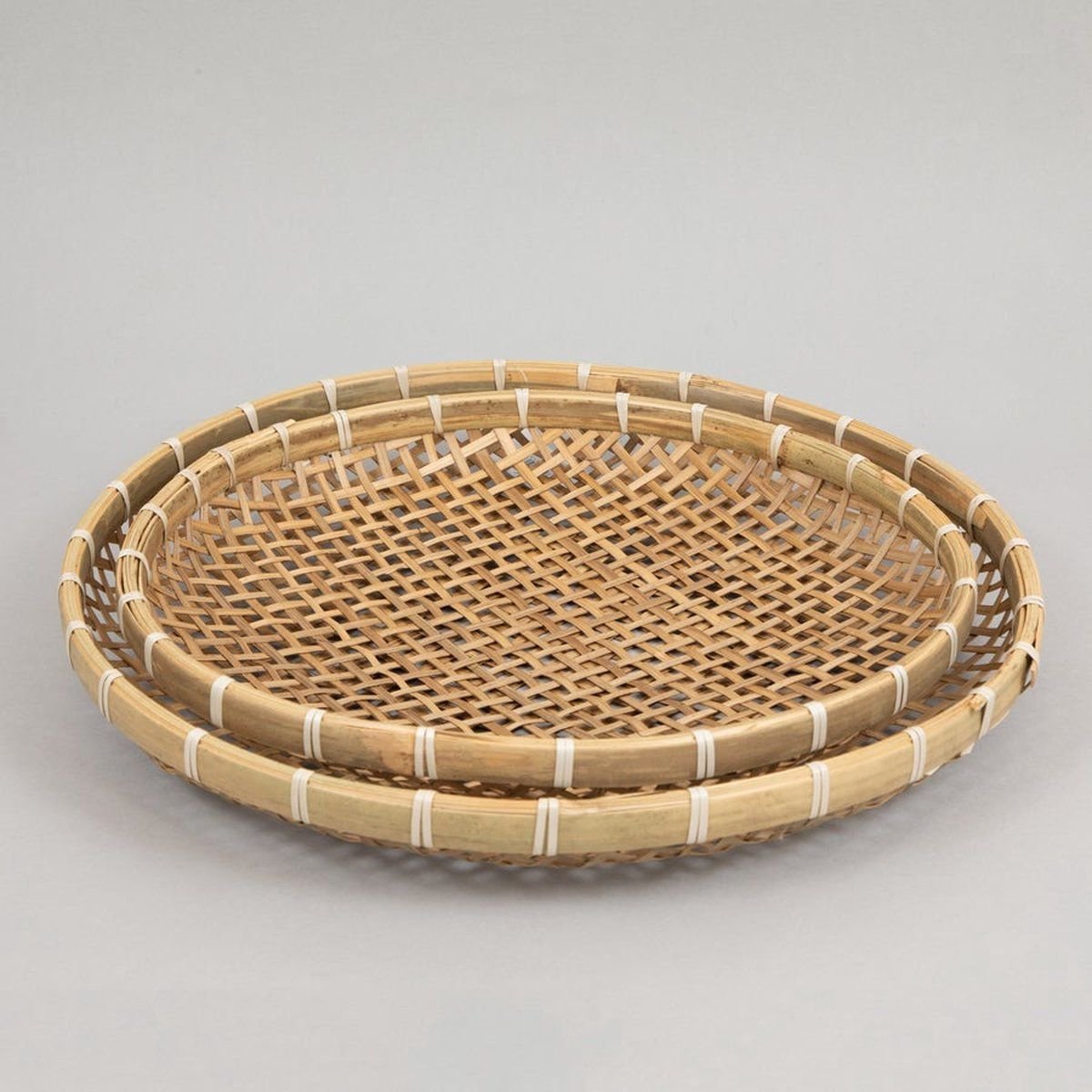 Round Bamboo Tray Set (3)