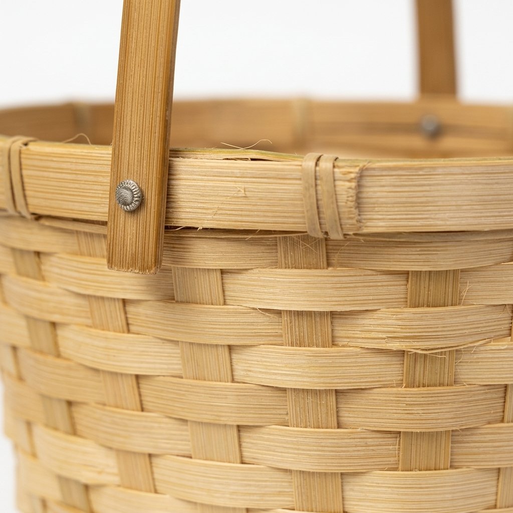Bamboo Gift Basket with Handle
